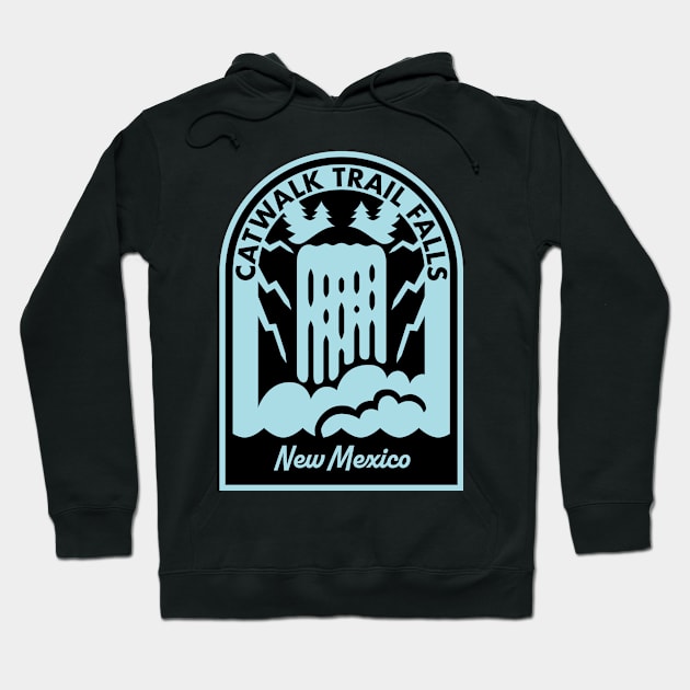 Catwalk Trail Falls New Mexico Hoodie by HalpinDesign